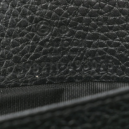 Gucci Pebbled Calfskin Soho Wallet On Chain Black 7 of 10