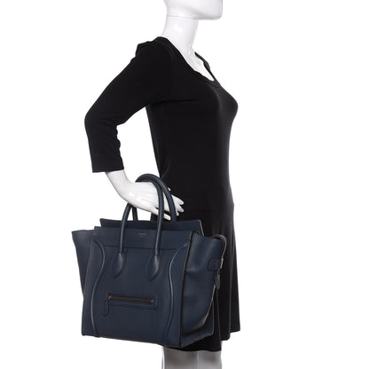 Celine Drummed Calfskin Mini Luggage Orage 2 of 10