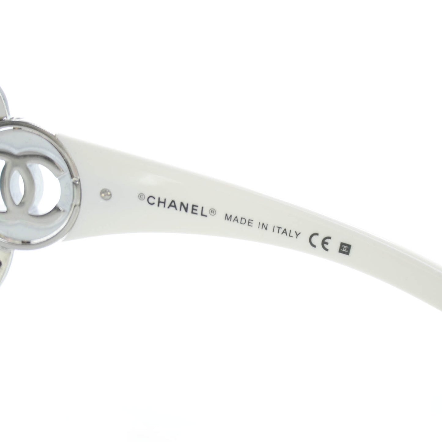 CC Logo Sunglasses 4145 White