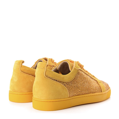 Christian Louboutin Calfskin Veau Velours Strass Louis Junior Flat Sneakers 40 Full Moon 4 of 7