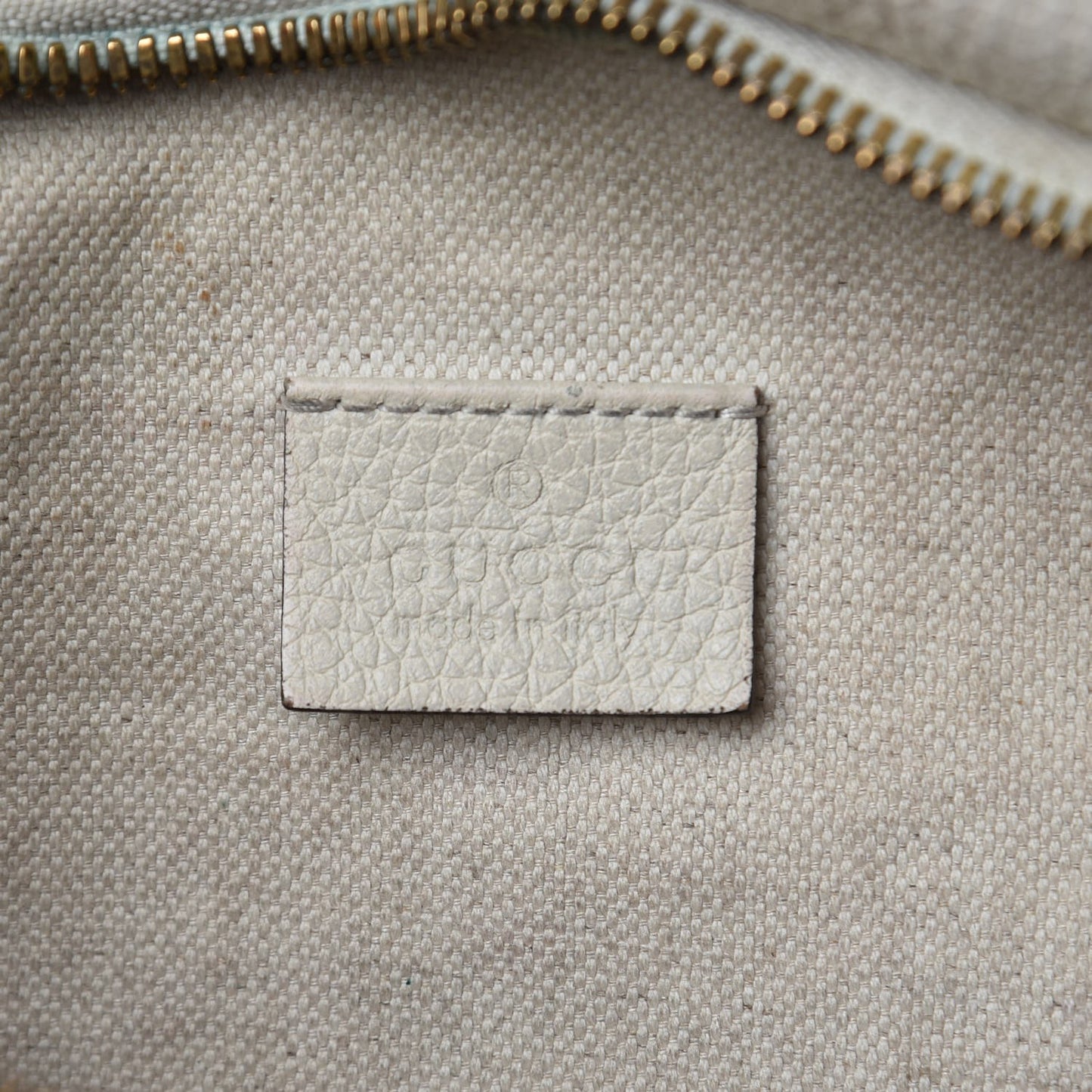 Grained Calfskin Coco Capitan Logo Belt Bag White
