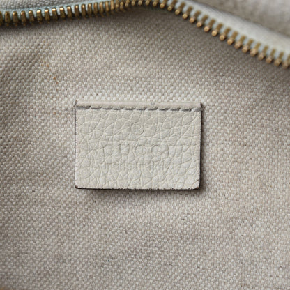Gucci Grained Calfskin Coco Capitan Logo Belt Bag White 6 of 12