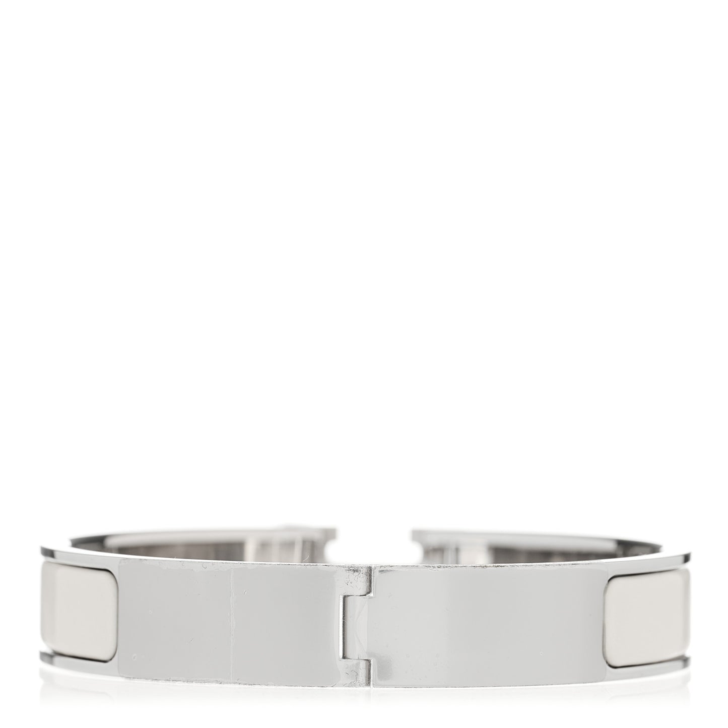 Enamel Narrow Clic Clac H Bracelet PM White