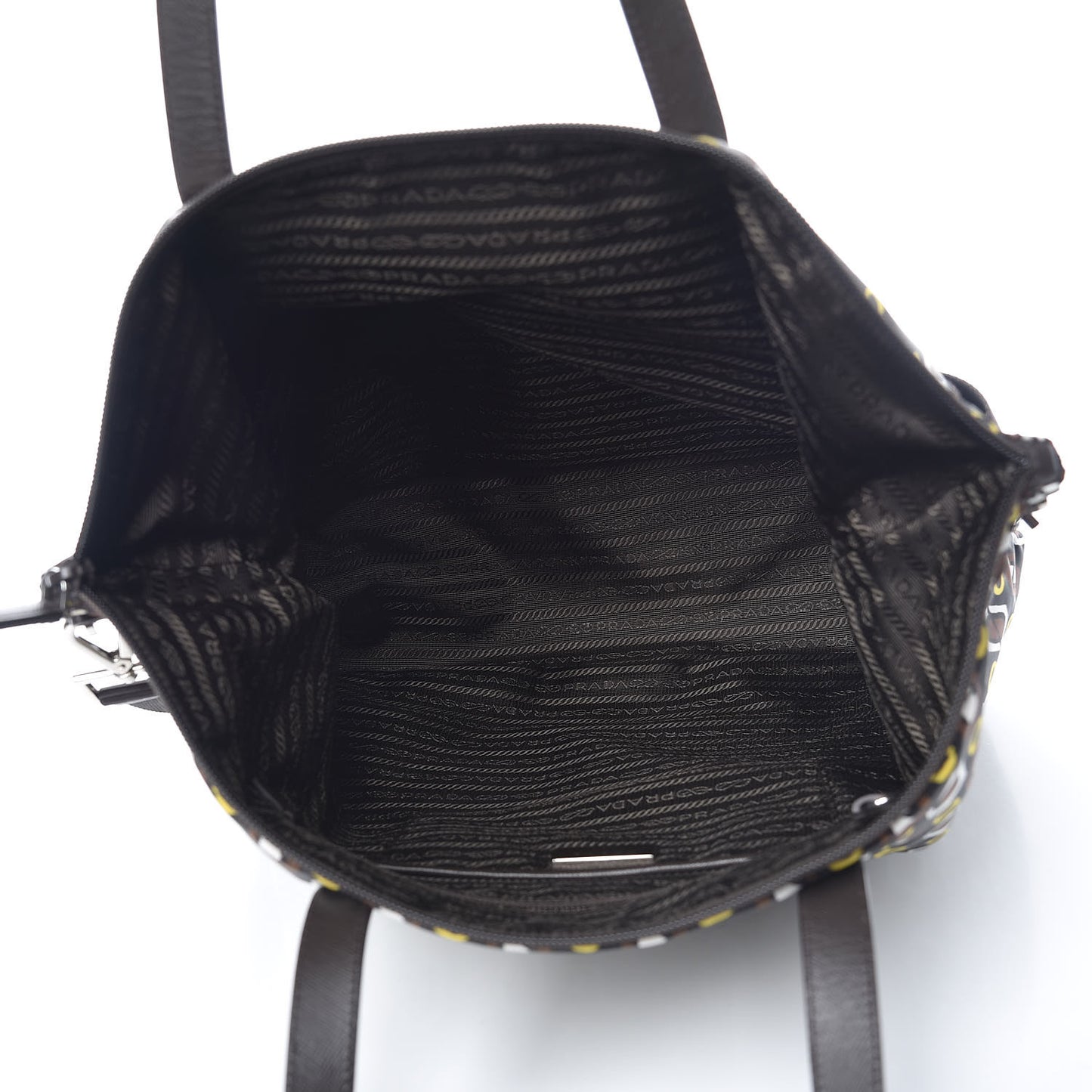 Tessuto Stampato Nylon Saffiano Print Tote Cacao