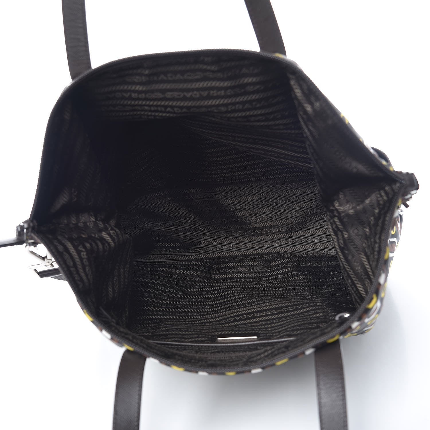 Prada Tessuto Stampato Nylon Saffiano Print Tote Cacao 6 of 10