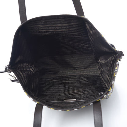 Prada Tessuto Stampato Nylon Saffiano Print Tote Cacao 6 of 10