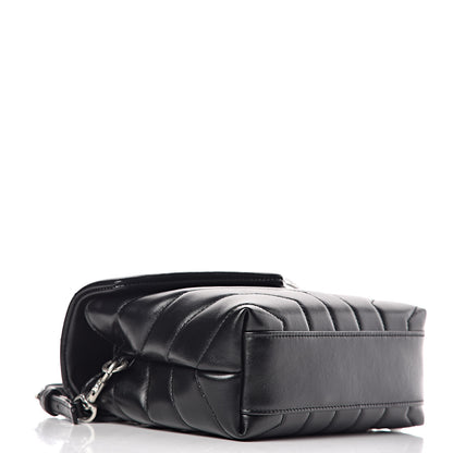 Saint Laurent Calfskin Y Quilted Monogram Toy Loulou Crossbody Bag Black 4 of 11