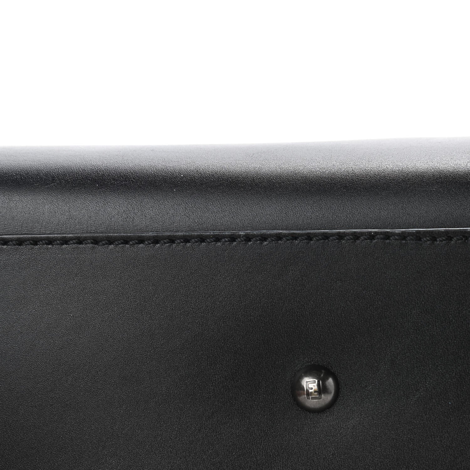 Fendi Calfskin Calf Hair Leopard Print Medium Peekaboo Iconic Satchel Black 12 of 14
