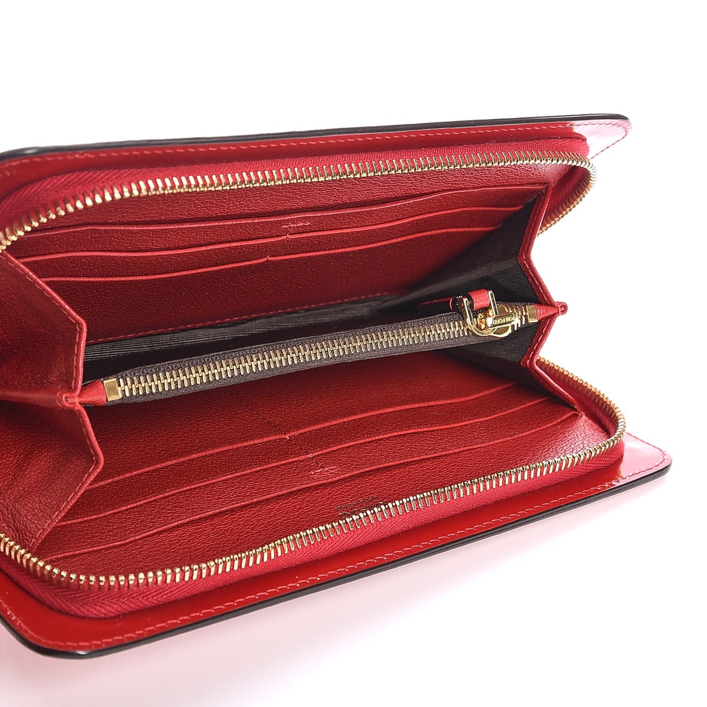 Pebbled Calfskin Continental Wallet Red