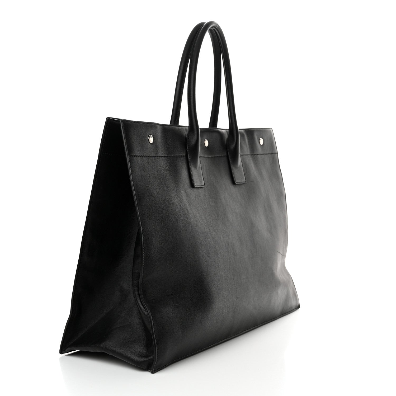Saint Laurent Vitello Rive Gauche Large Tote Black 3 of 13