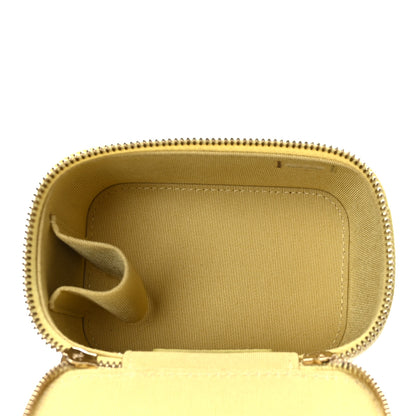 Chanel Caviar Quilted Mini Vanity Case With Chain Yellow 4 of 8