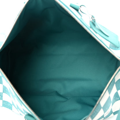 Louis Vuitton Calfskin Damier Keepall Bandouliere 45 Teal 4 of 11