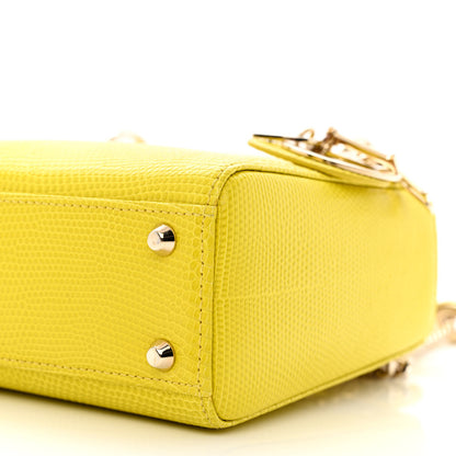 Christian Dior Lizard Mini Lady Dior Yellow 11 of 11