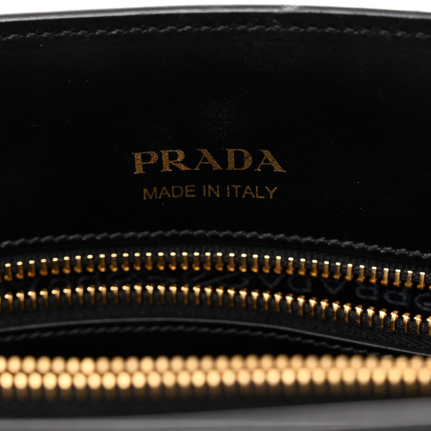 Saffiano Cuir Calfskin Large Double Handle Bag Black Fuoco