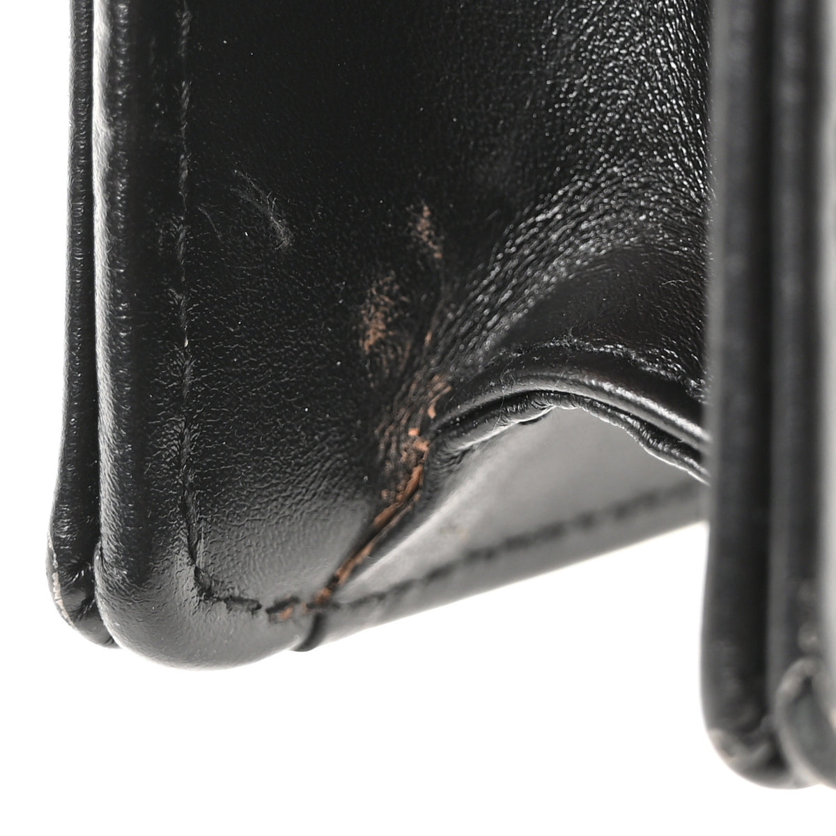 Christian Dior Calfskin Macrocannage Diamond Caro Zipped Pouch With Chain Black 12 of 12