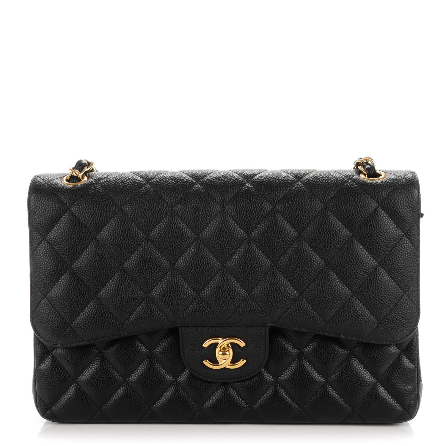 Chanel Caviar Quilted Jumbo Double Flap Black 1 of 10