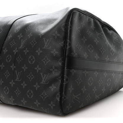 Louis Vuitton Monogram Eclipse Keepall Bandouliere 55 9 of 9