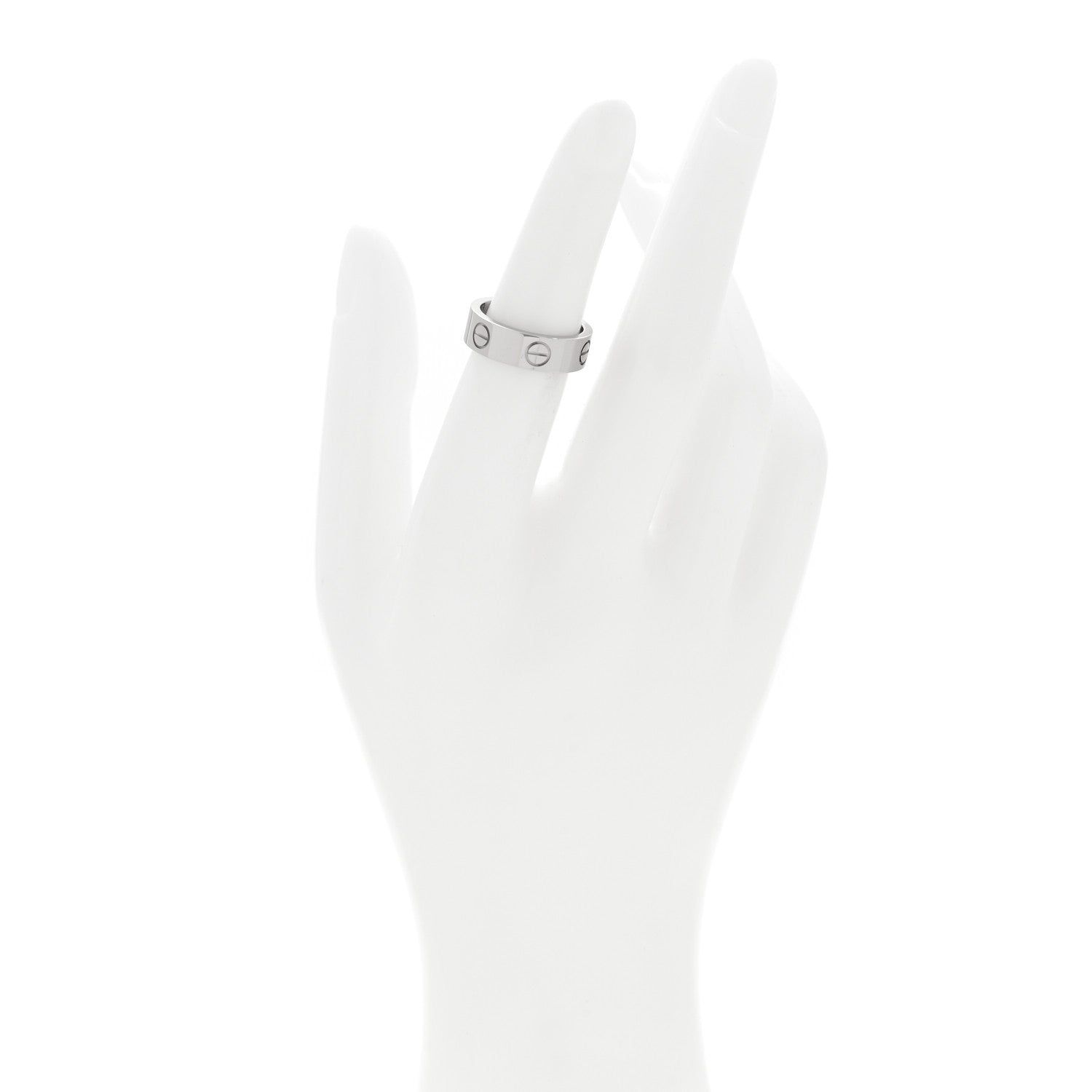 Cartier 18K White Gold 5.5mm LOVE Ring 50 5.25 2 of 5
