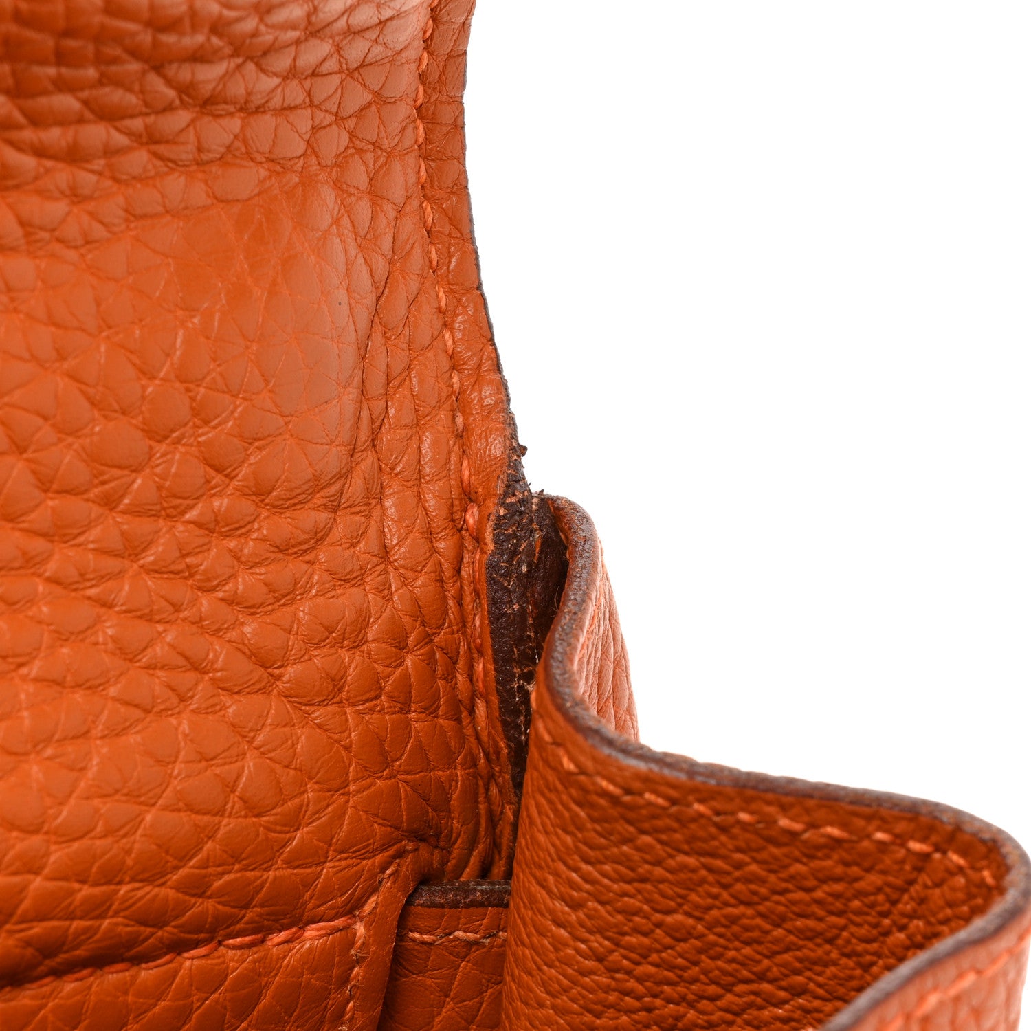 Hermes Taurillon Clemence Kelly Retourne 35 Orange 11 of 26