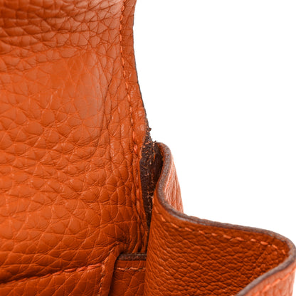 Hermes Taurillon Clemence Kelly Retourne 35 Orange 11 of 26