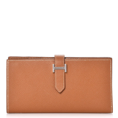 Hermes Epsom Bearn Gusset Wallet Gold 1 of 10