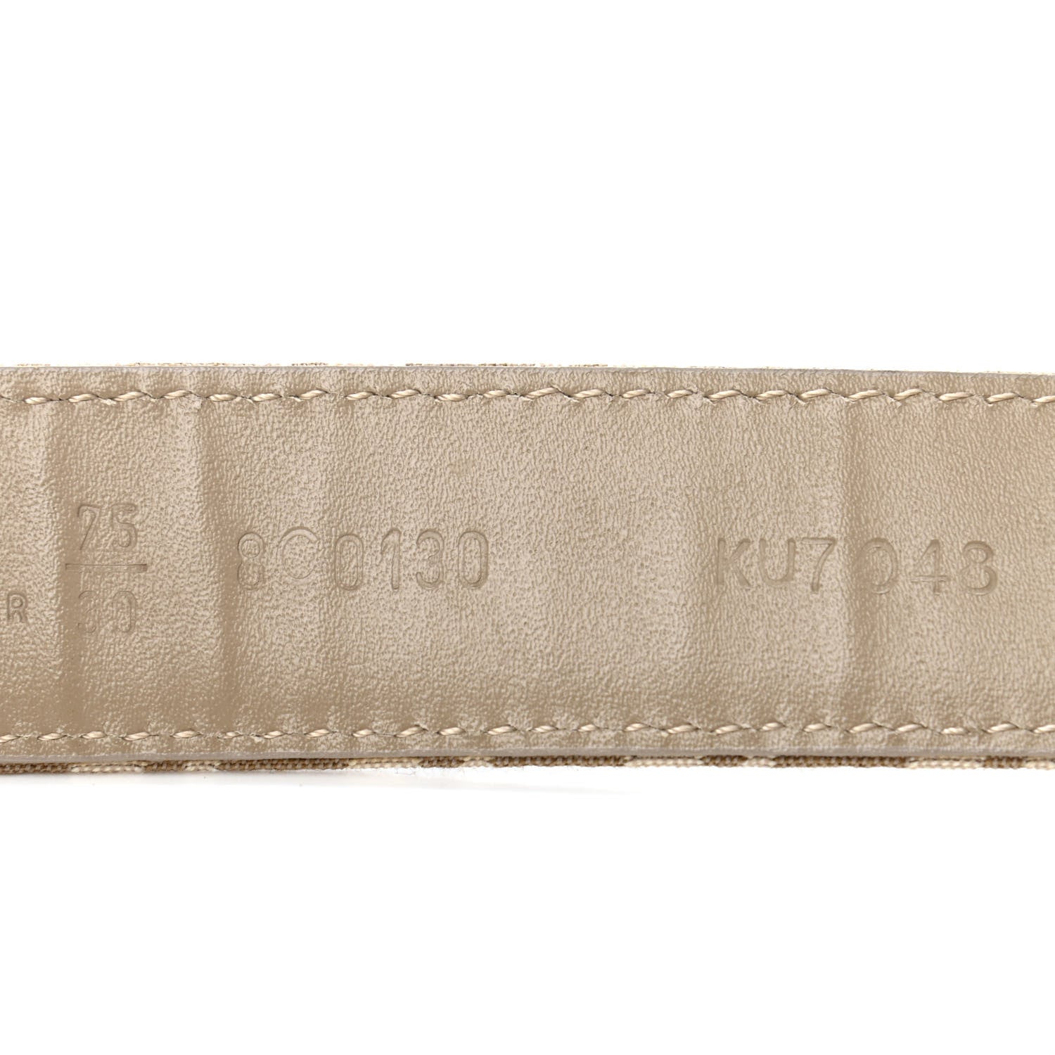 Fendi Zucchino Cuoio Belt 75 30 Beige Tortora Pietra 4 of 6