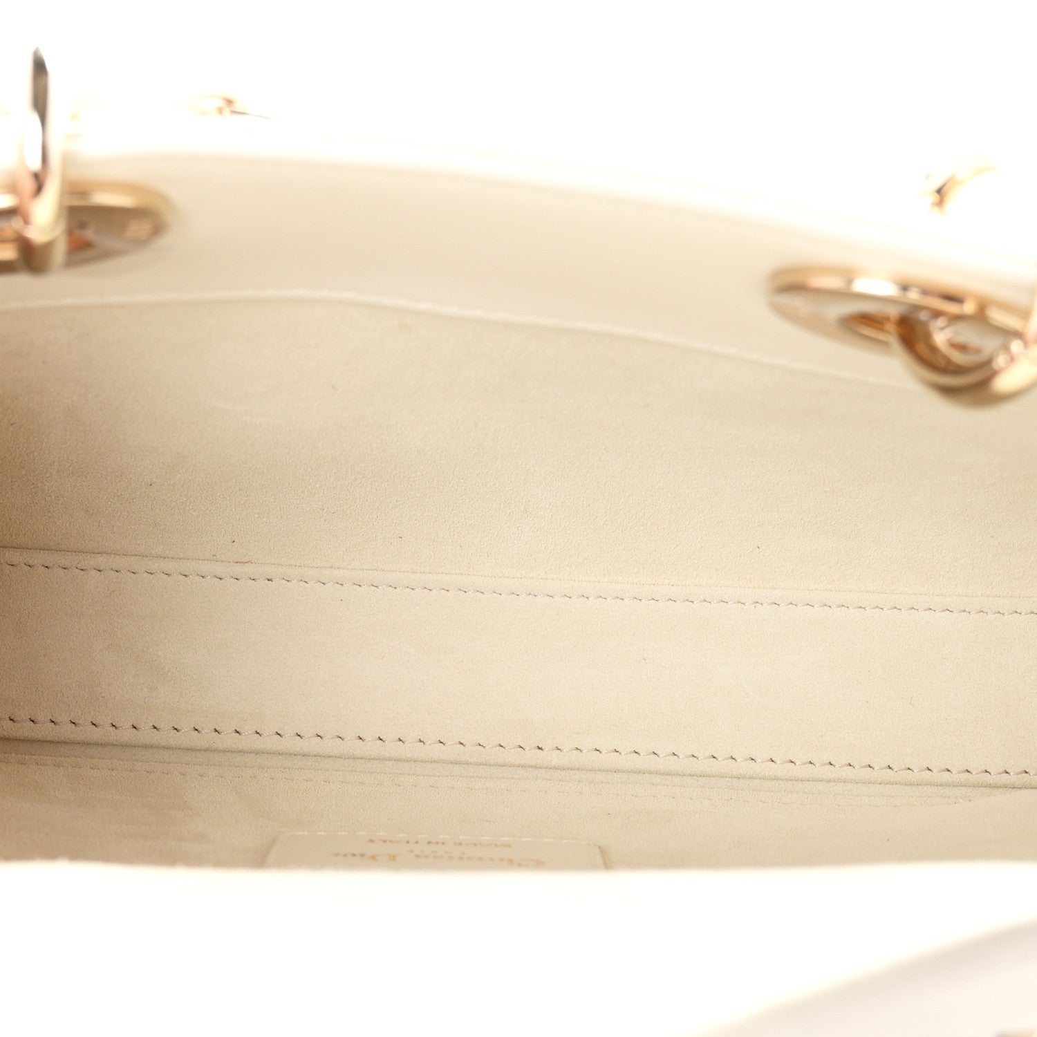 Christian Dior Lambskin Cannage Medium Lady D-Joy White 5 of 10
