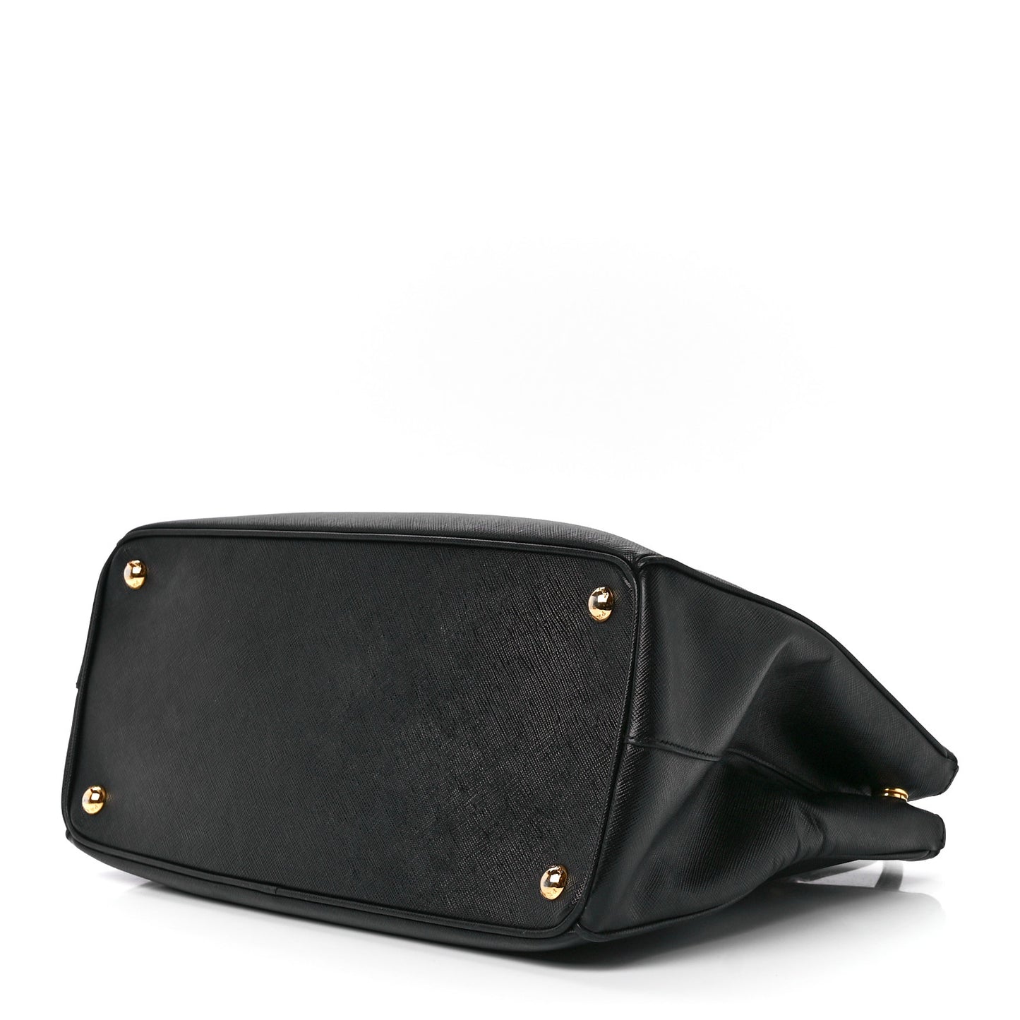 Saffiano Medium Galleria Double Zip Tote Black
