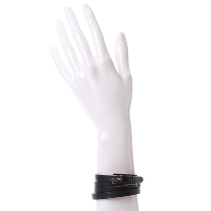 Hermes Chamonix Hapi 3 MM Triple Tour Wrap Bracelet M Black 2 of 8
