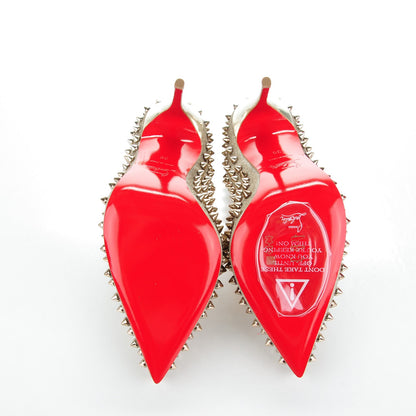 Christian Louboutin Glitter Mini Specchio Follies Spikes 120 Pumps 38 Ivory Colombe 5 of 8