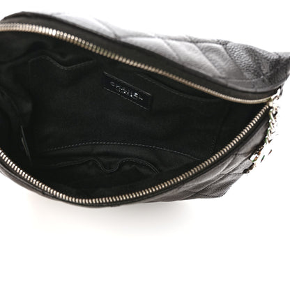 Chanel Grained Calfskin Quilted Waist Belt Bag Black 5 of 9