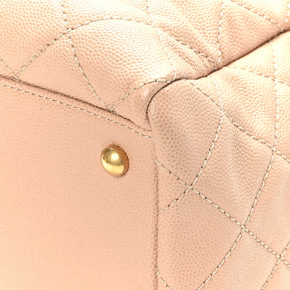 Chanel Caviar Quilted Large Coco Handle Shopping Tote Beige 9 of 11