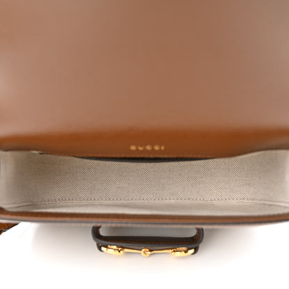 Gucci GG Supreme Monogram Azalea Calfskin Web Mini Horsebit 1955 Shoulder Bag Beige Ebony Brown Sugar 5 of 11