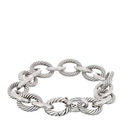 David Yurman Sterling Silver 12mm Large Oval Link Bracelet 2 of 3