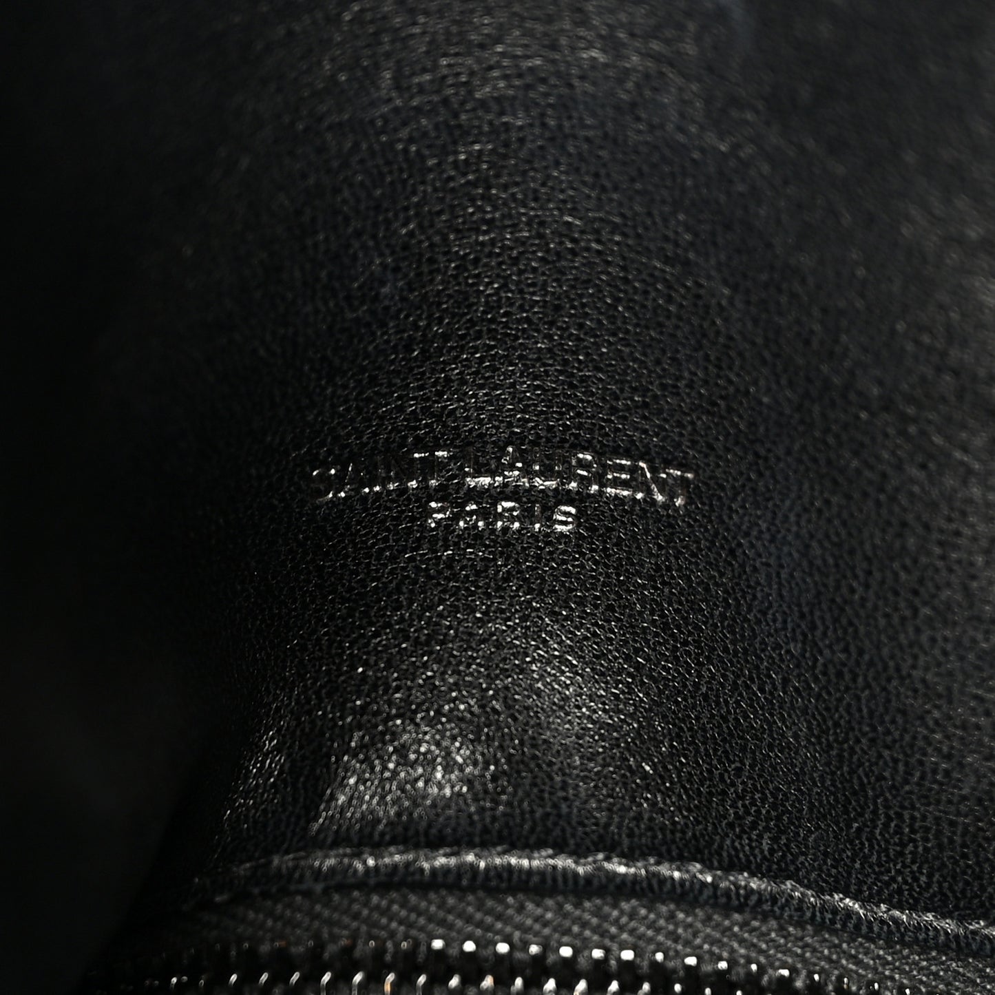 Lambskin Quilted Monogram Monochrome Small Loulou Puffer Chain Satchel Black