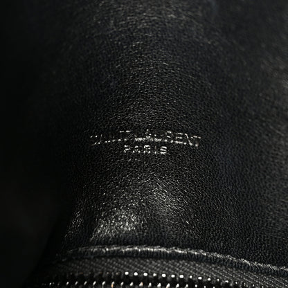Saint Laurent Lambskin Quilted Monogram Monochrome Small Loulou Puffer Chain Satchel Black 7 of 11
