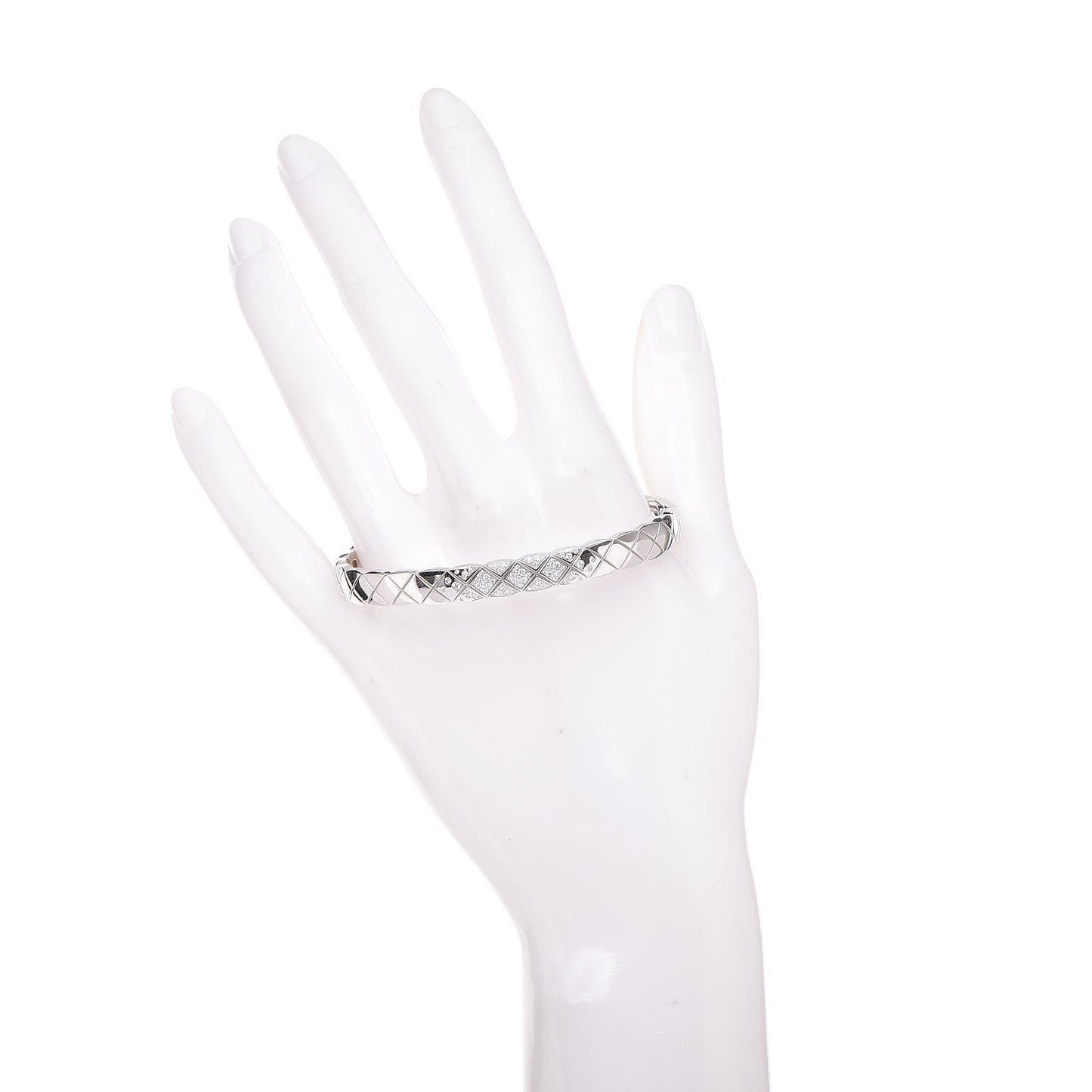 18K White Gold Diamond Coco Crush Bracelet M