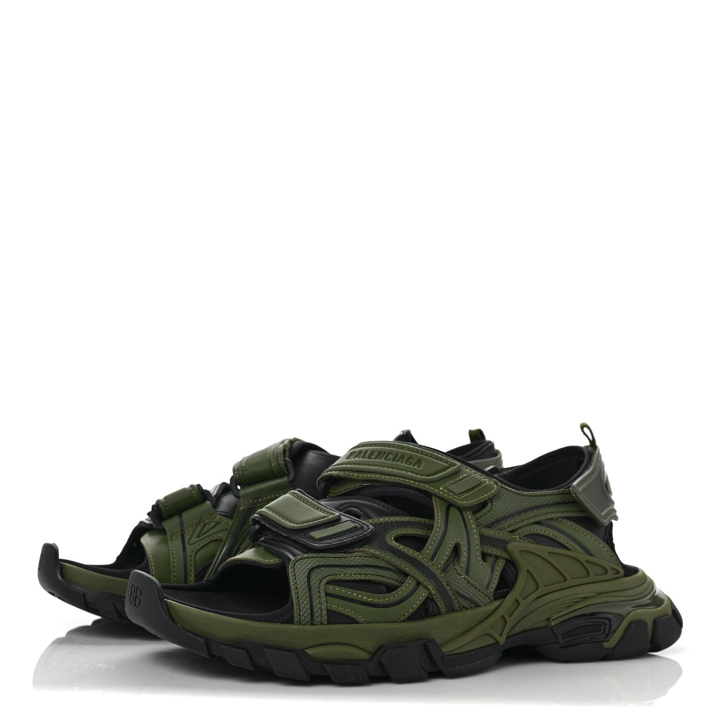 Neoprene Rubber Mens Track Sandals 44 Dark Kaki