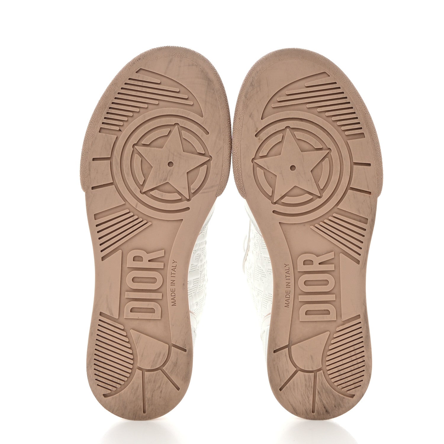 Christian Dior CHRISTIAN DIOR Calfskin Oblique Laser Perforated Dior One Low Sneakers 36.5 Off White Nude 5 of 8