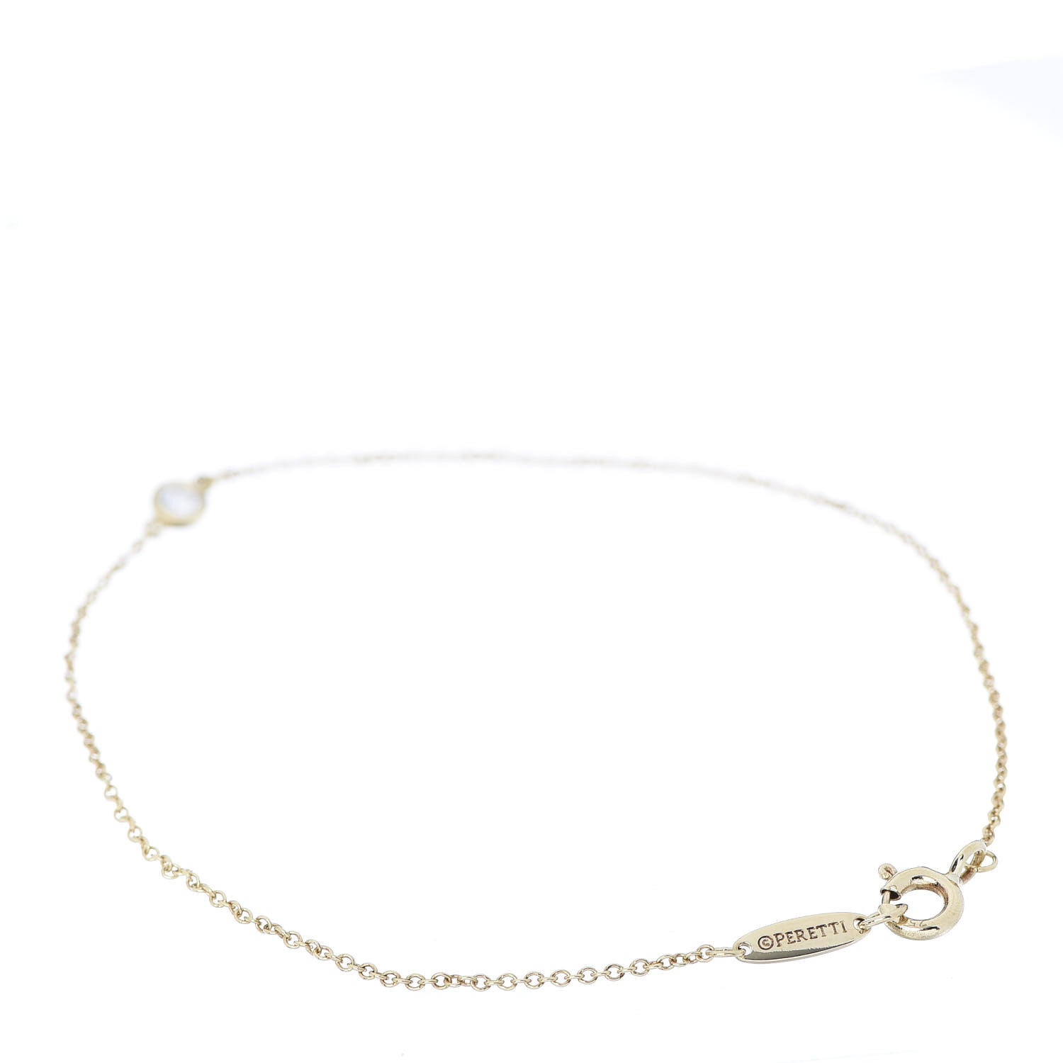 Tiffany 18K Yellow Gold Diamond .08ct Elsa Peretti Diamonds by the Yard Bracelet 3 of 5
