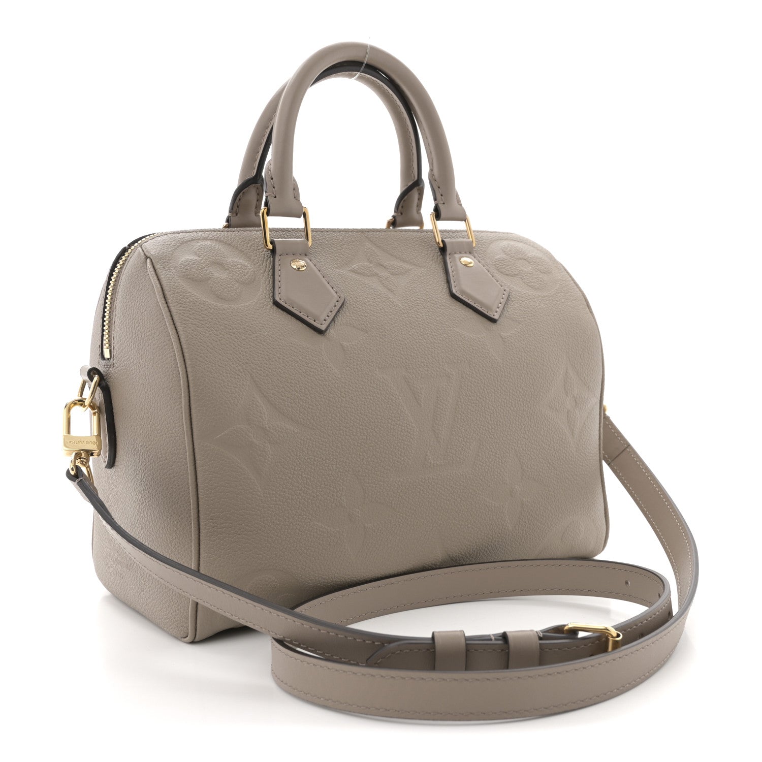 Louis Vuitton Empreinte Monogram Giant Speedy Bandouliere 25 Tourterelle 3 of 9
