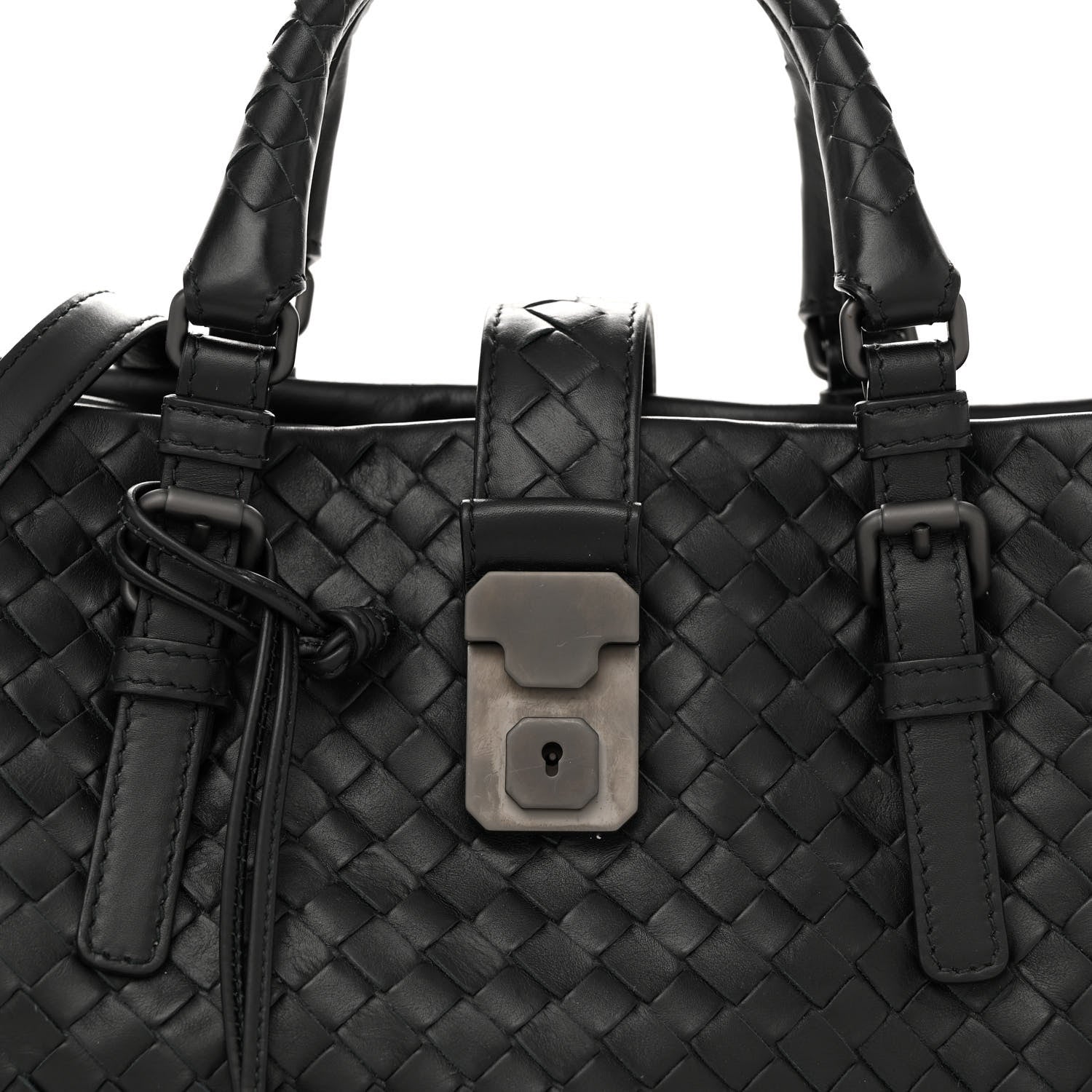 Bottega Veneta Light Calf Intrecciato Small Roma Black 9 of 14