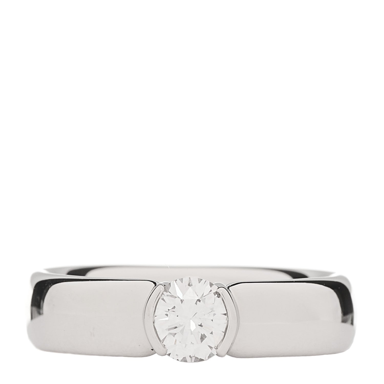 Tiffany Platinum Diamond .52ct Etoile Solitaire Engagement Ring 51 5.75 1 of 5