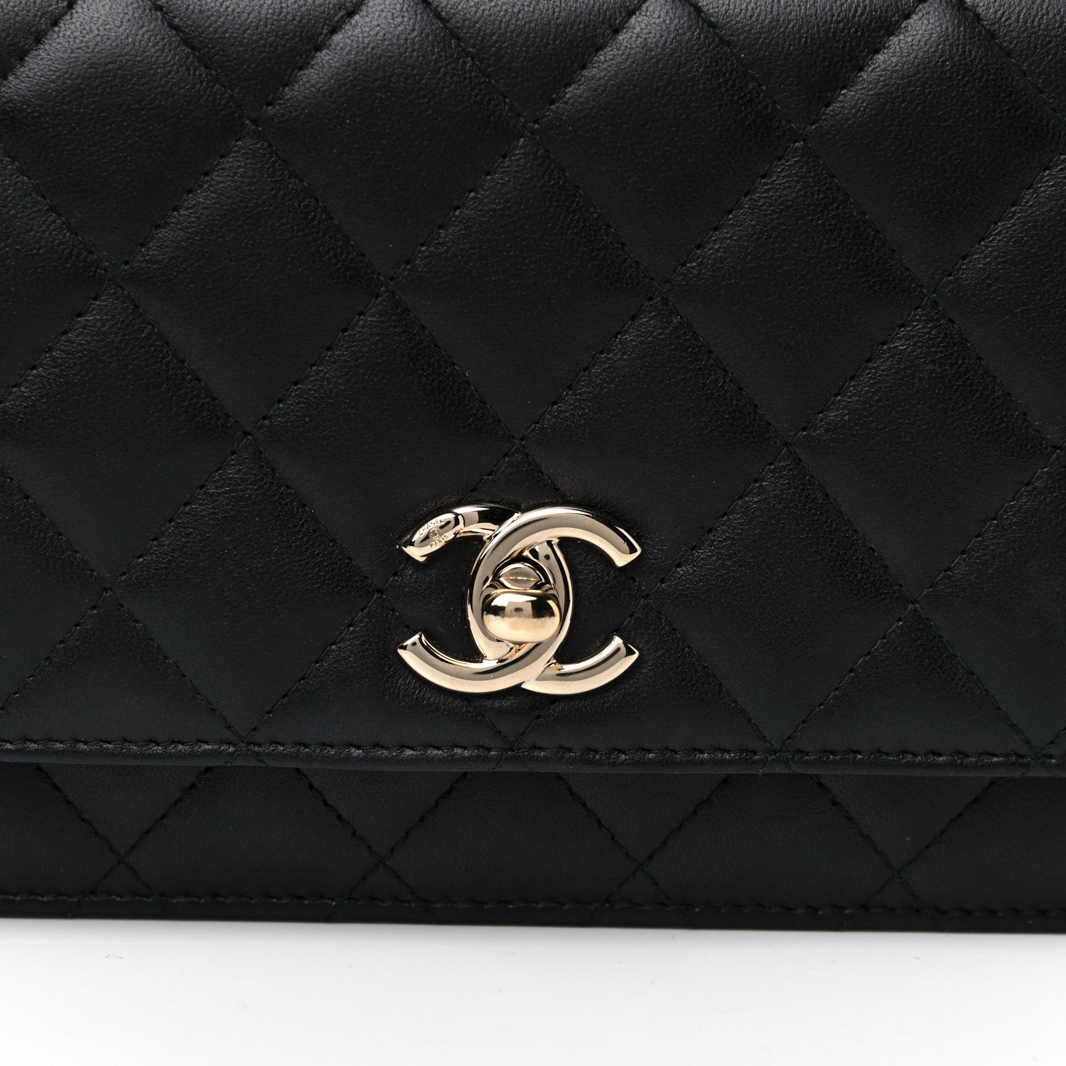 Chanel Lambskin Quilted Trendy CC Wallet On Chain WOC Black 8 of 16