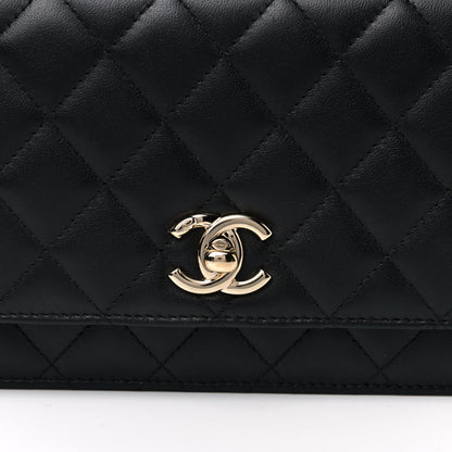 Chanel Lambskin Quilted Trendy CC Wallet On Chain WOC Black 8 of 16