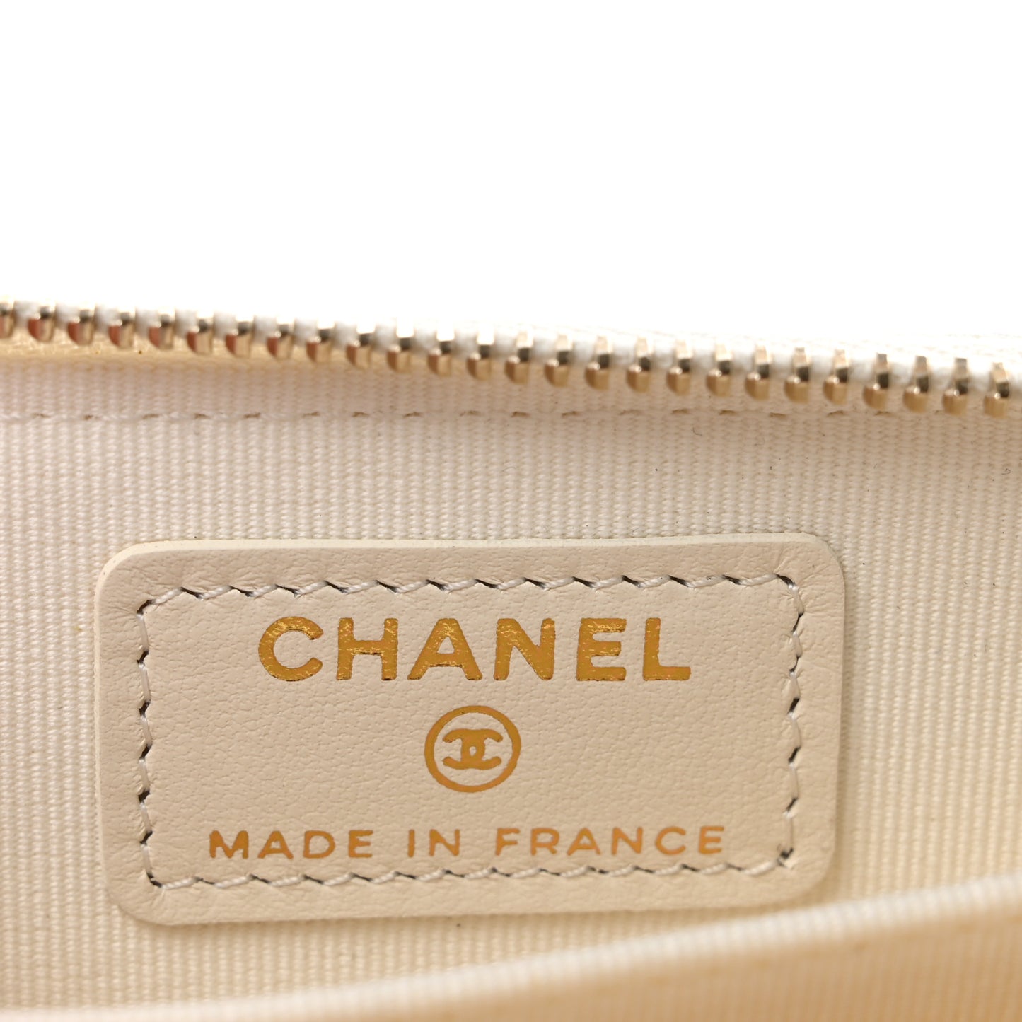 Caviar Quilted Zip Coin Purse White