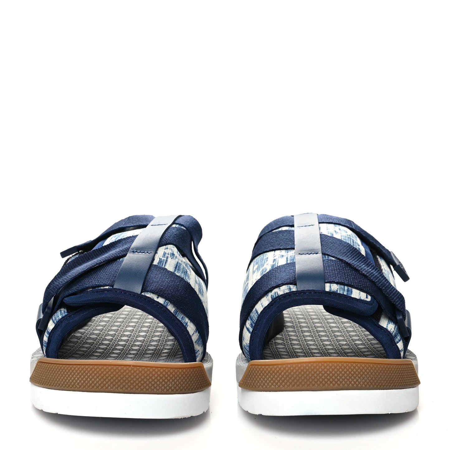 Oblique Jacquard Mens Alpha Sandals 41 Blue Denim