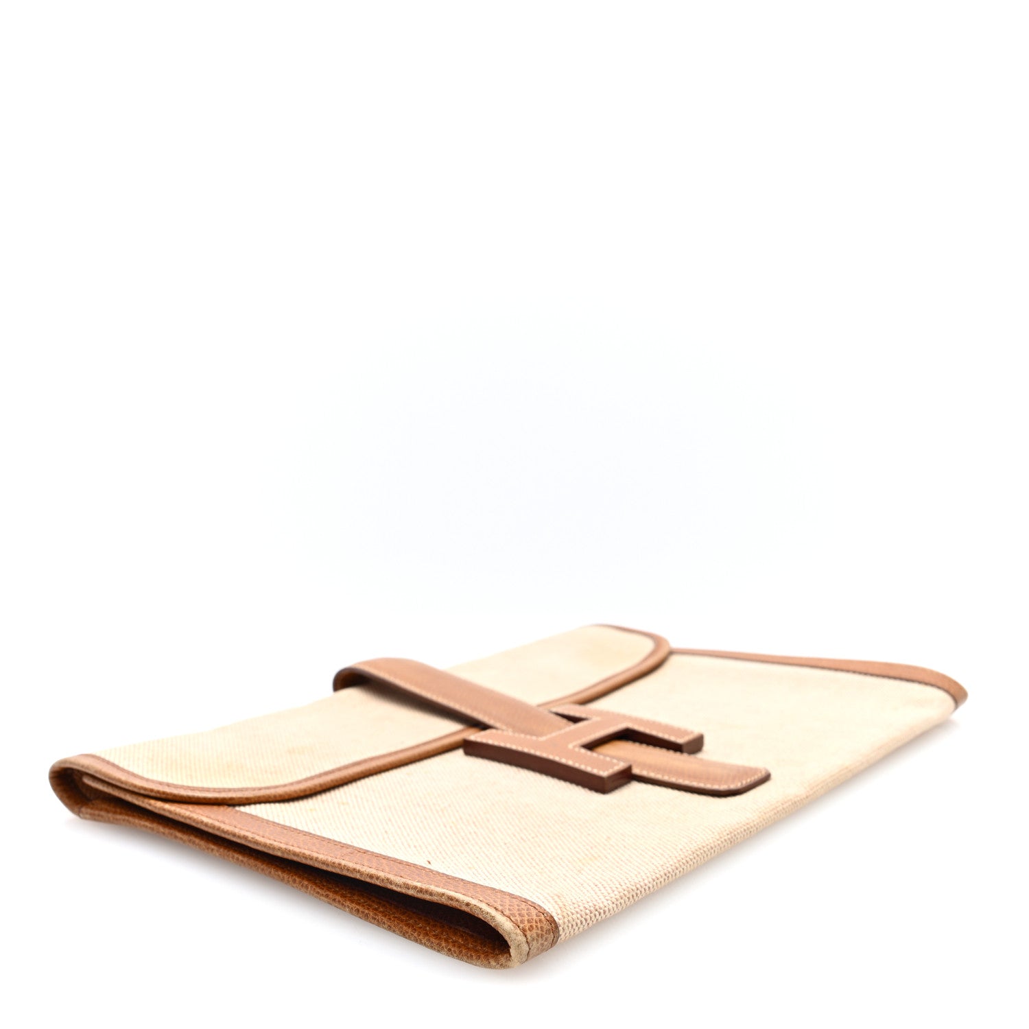 Hermes Peau Porc Toile Jige PM Clutch 4 of 7