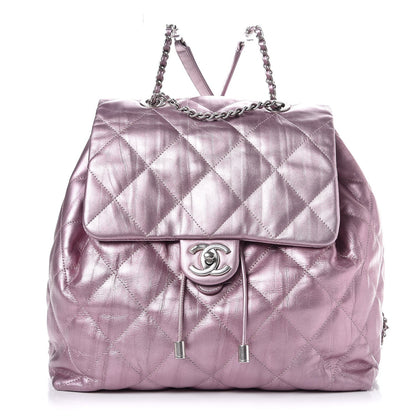 Chanel Iridescent Calfskin Quilted Ground Control Backpack Pink 1 of 7