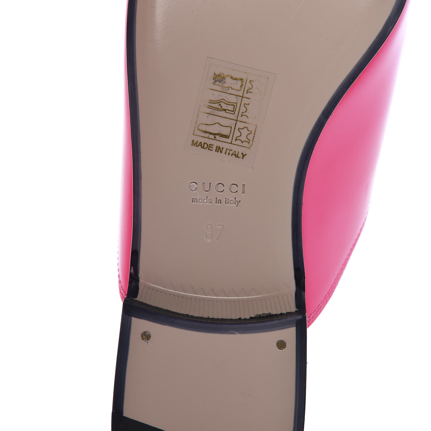Gucci Calfskin Womens Princetown Slippers 37 Fuxia Fluo 7 of 9